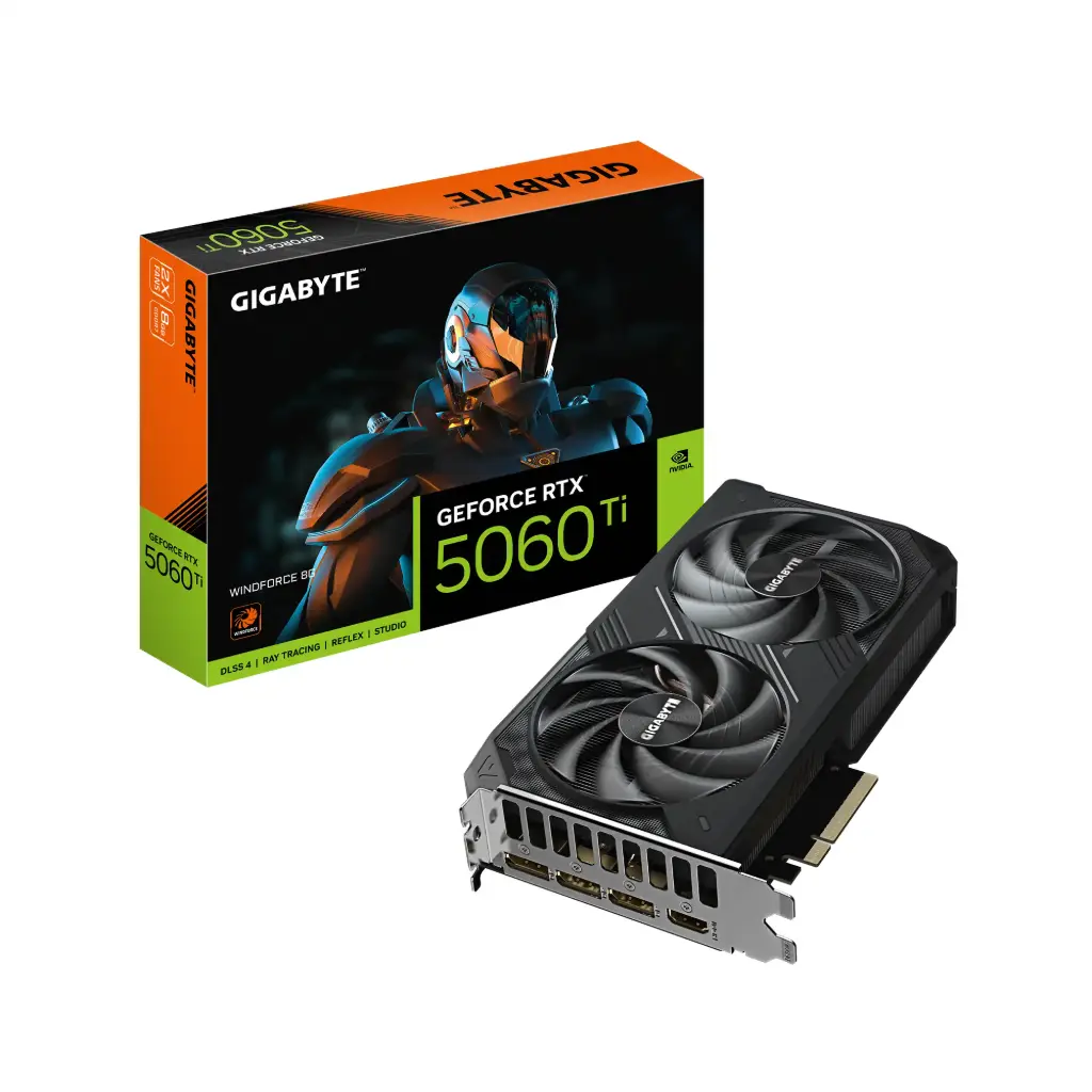 Placa de video Gigabyte RTX 5060 Ti Windforce 8GB