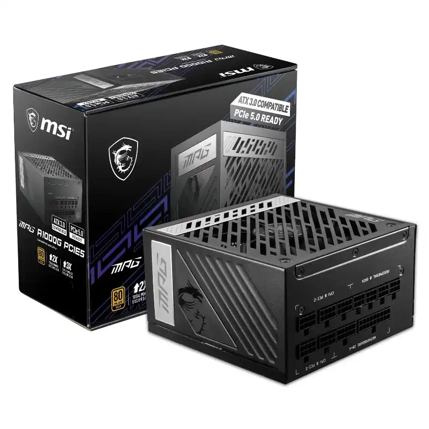 Fuente pc MSI MPG A1000G 1000W 80 Plus Gold PCIe 5.0 ATX 3.1
