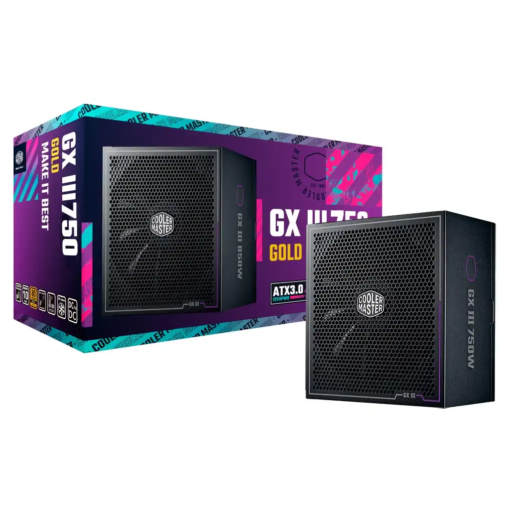 Fuente pc Cooler Master GX III 750W 80 Plus Gold ATX 3.1 modular