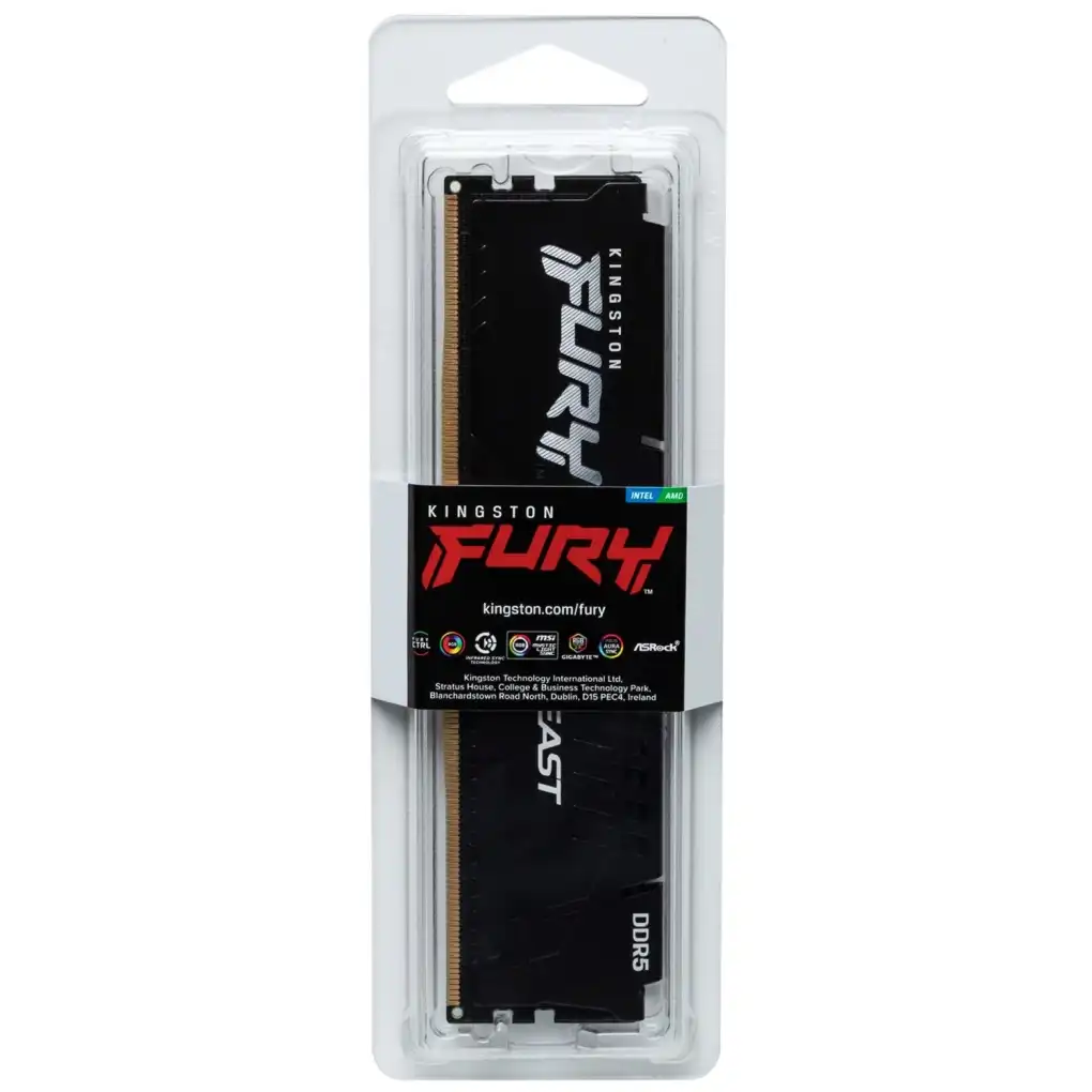 Memoria Pc Kingston 32GB DDR5 5600MHz CL36 Fury Beast negra