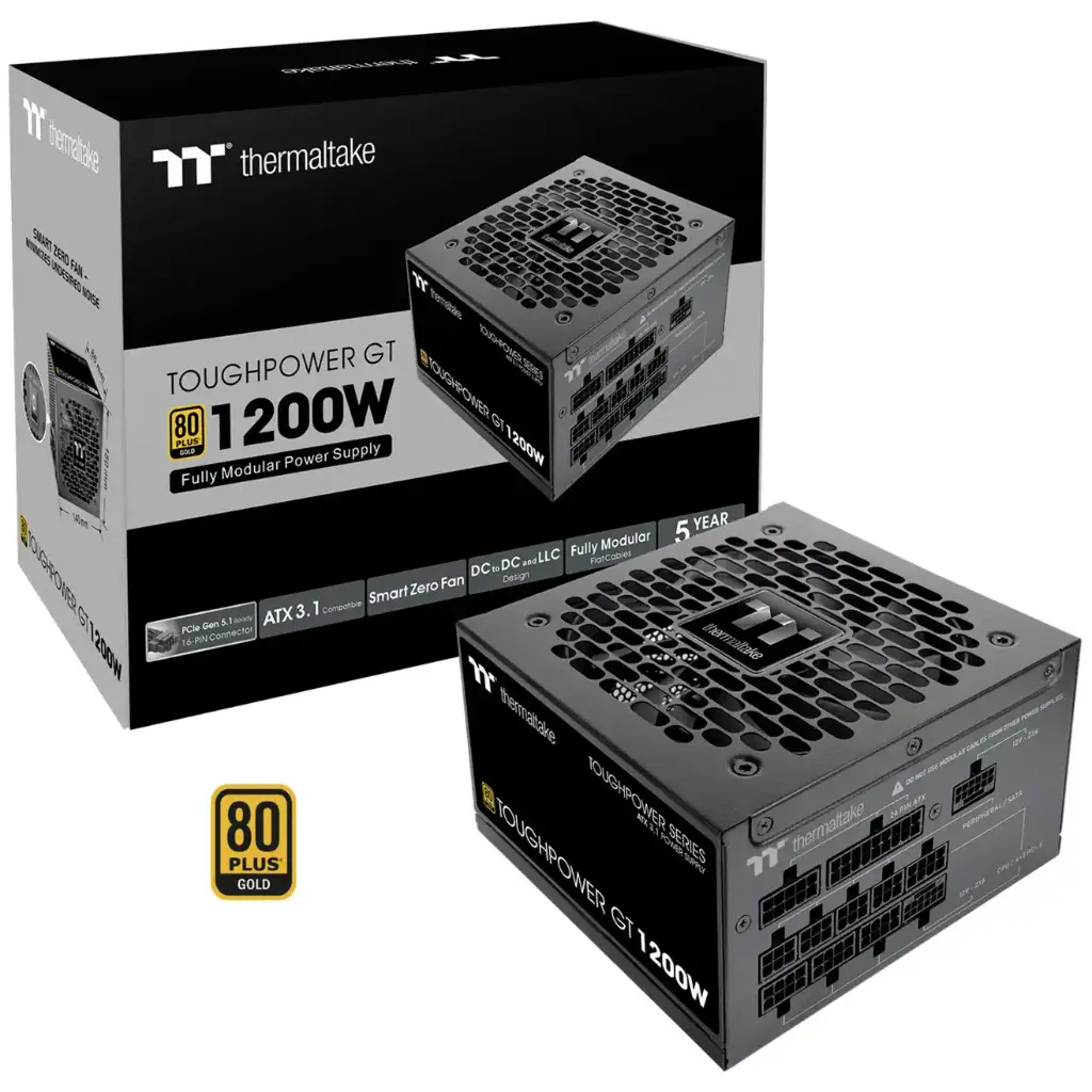 Fuente pc Thermaltake Toughpower GT 1200W 80 Plus Gold ATX