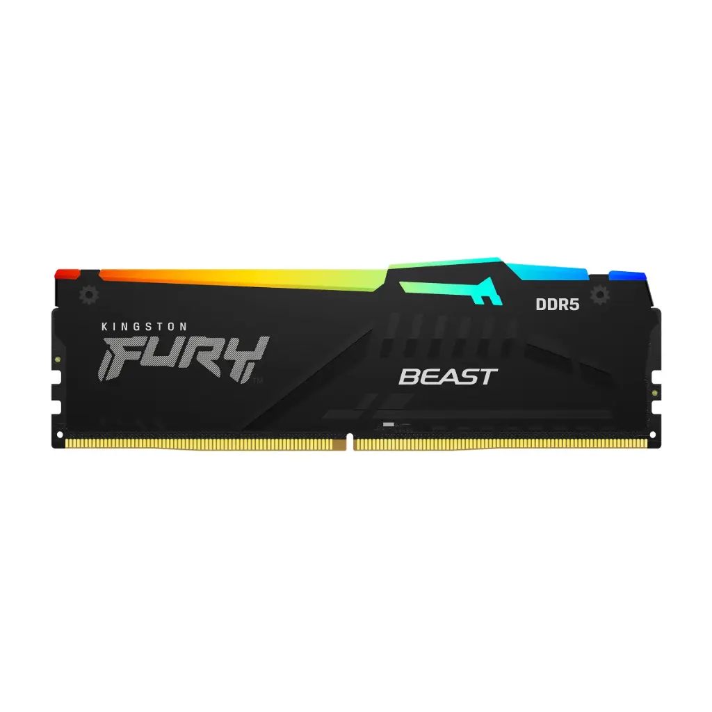 Memoria Pc Kingston 16GB DDR5 5600MHz Fury Beast RGB negra