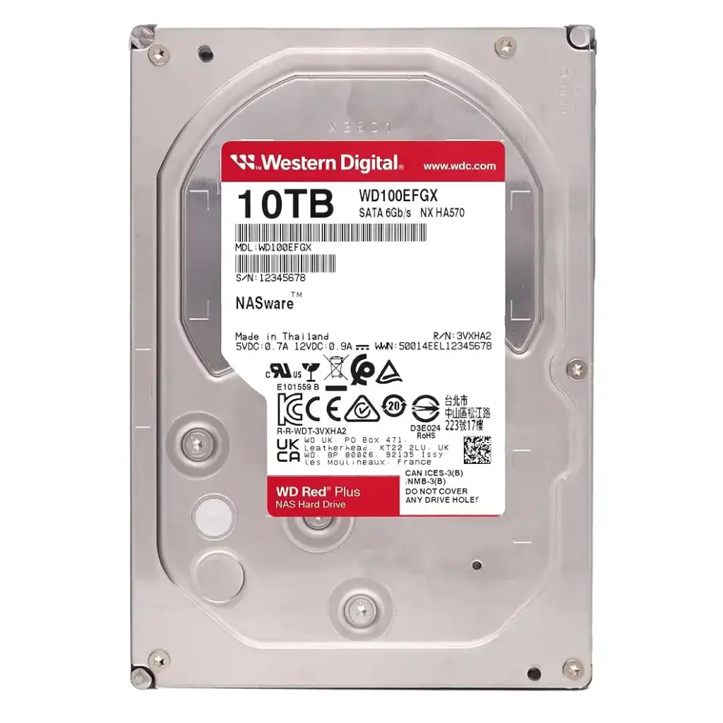 Disco rígido Pc Western Digital Red 10TB 7200RPM 512MB