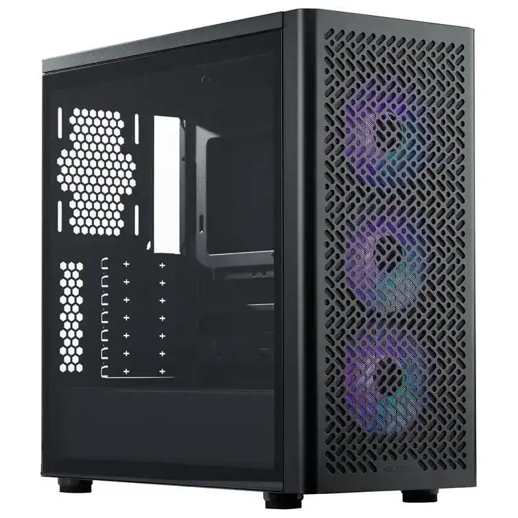 Gabinete Cooler Master Elite 502 c/4 coolers ARGB negro ATX