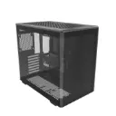 Gabinete Cooler Master Elite 600 vidrio templado curvo negro ATX