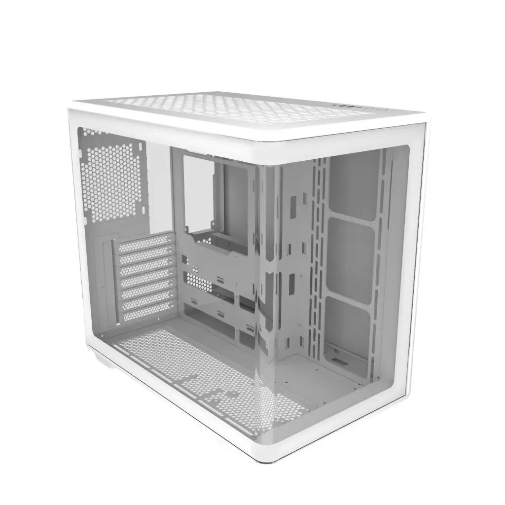 Gabinete Cooler Master Elite 600 vidrio templado curvo blanco ATX