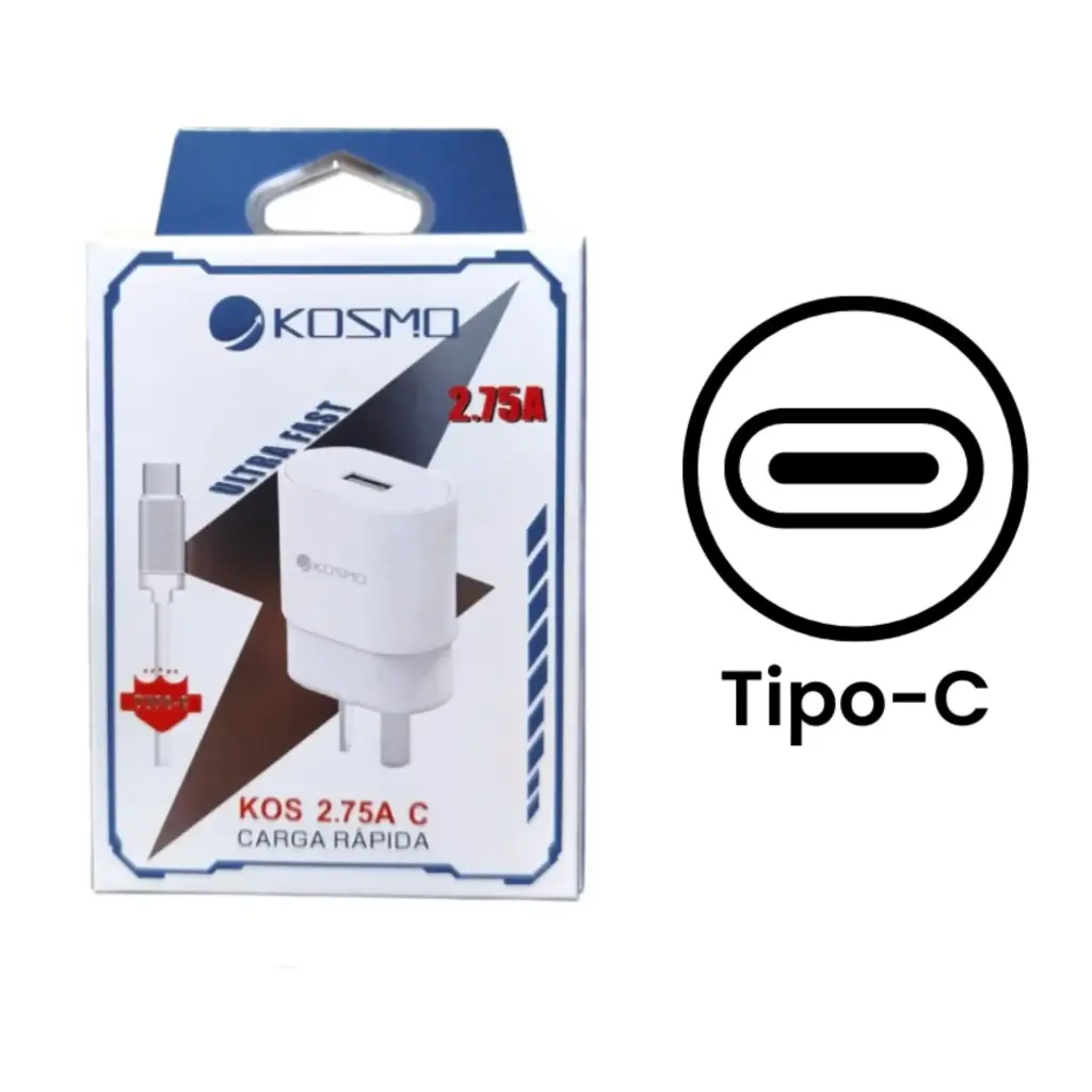 Cargador Kosmo Ultra Fast 2.75A USB tipo C