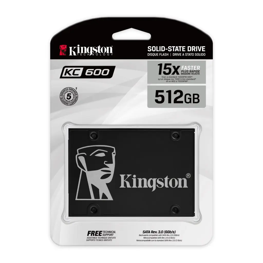 Disco SSD Sata Kingston KC600 512GB 550MB/s