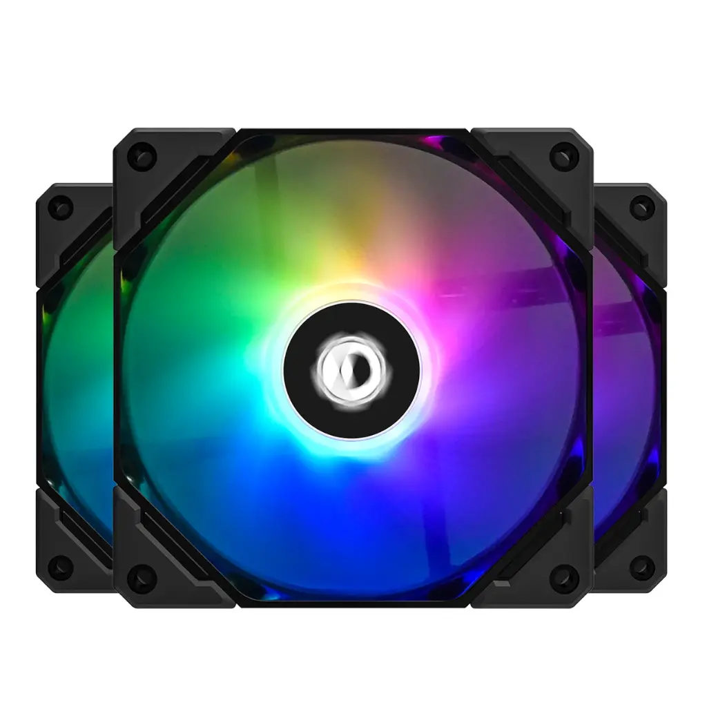 Cooler gabinete ID-Cooling 120x120mm pack x3u ARGB negro