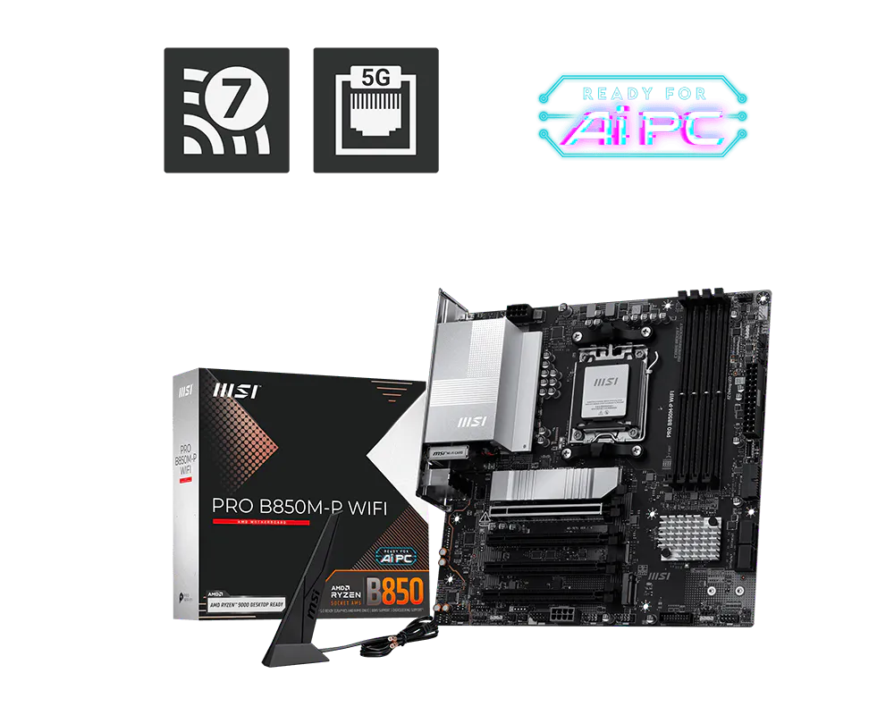 Placa madre MSI PRO B850M-P WiFi AM5