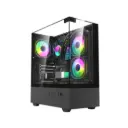 Gabinete Mlogix View Max 270 WC Negro 3 Coolers RGB Rainbow Vidrio Templado