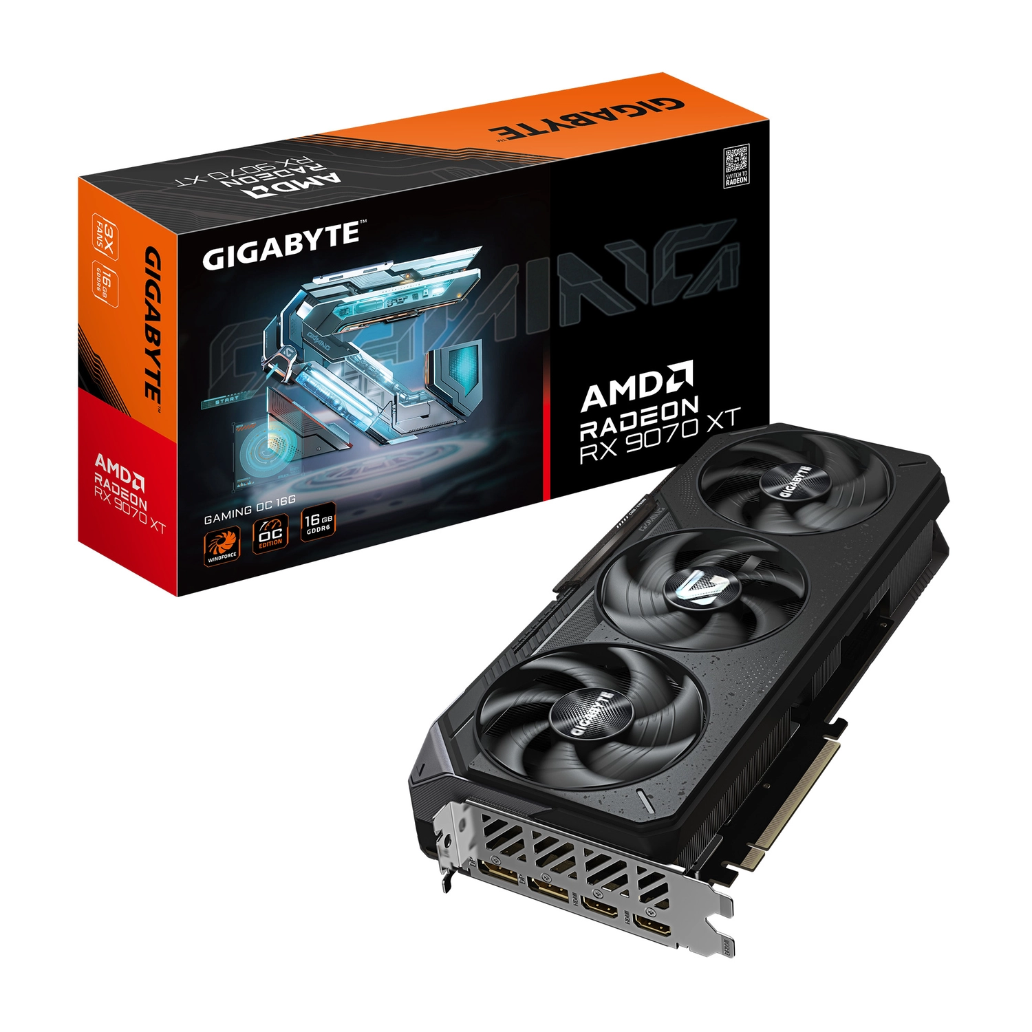 Placa de video Gigabyte Radeon RX 9070 XT Gaming OC 16GB