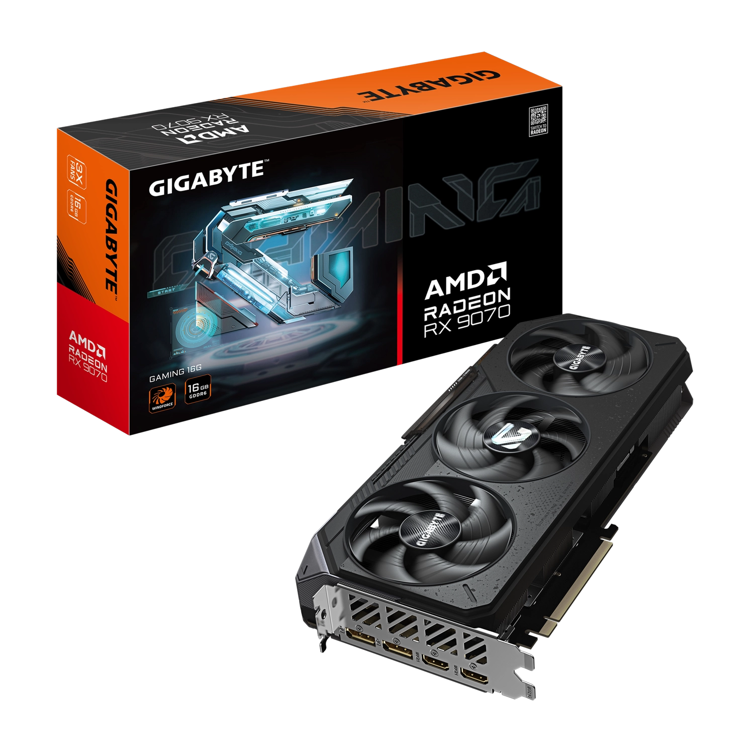 Placa de video Gigabyte Radeon RX 9070 Gaming 16GB GDDR6
