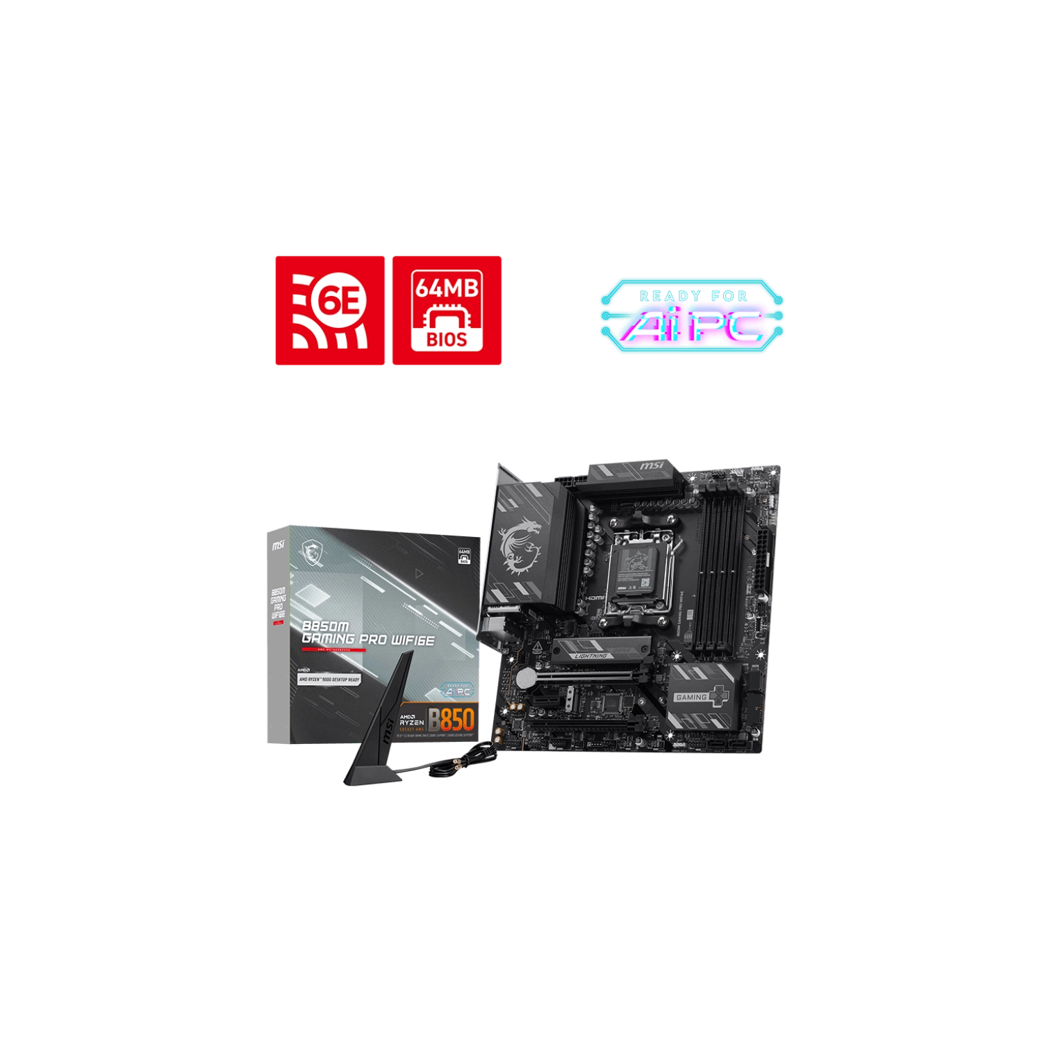 Placa Madre MSI B850M Gaming Pro Wifi6E AM5 DDR5