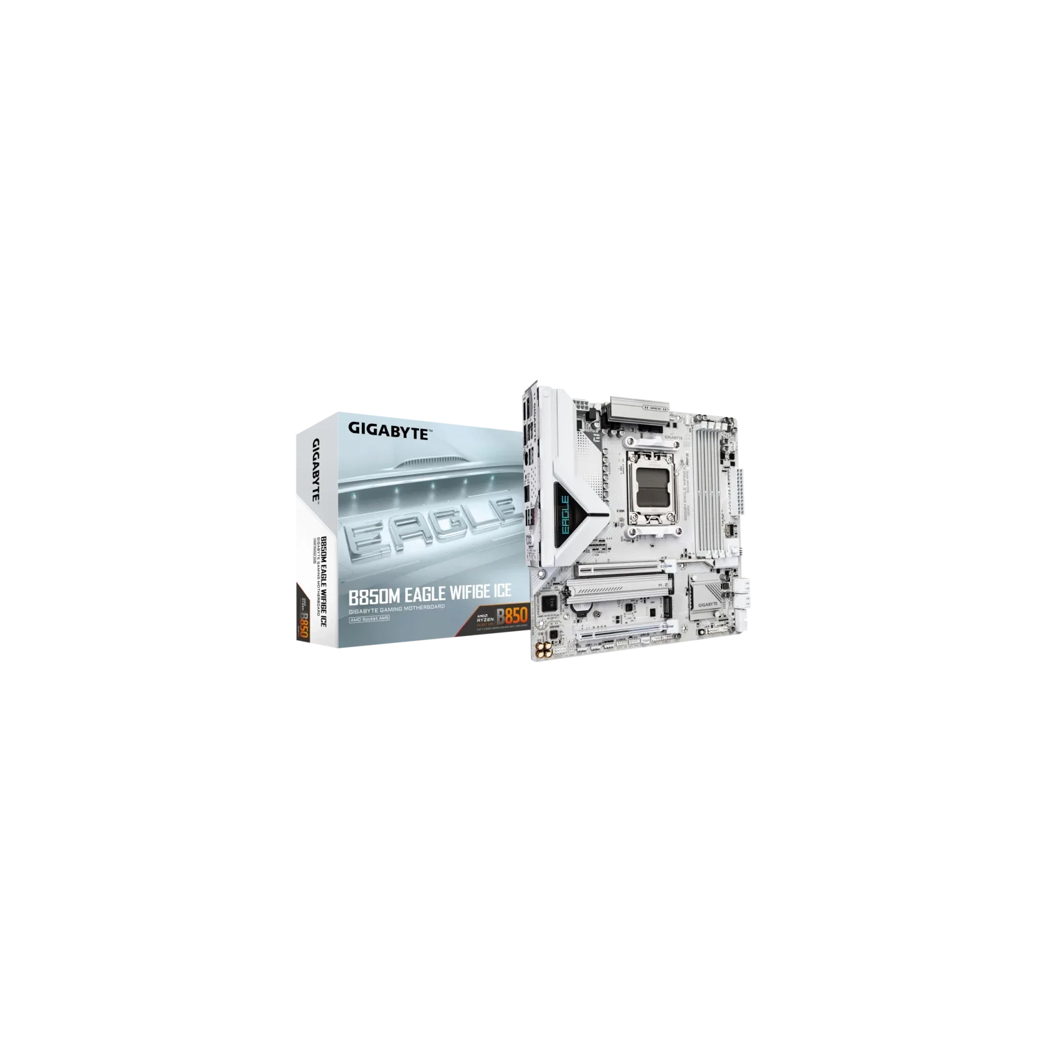 Placa Madre Gigabyte B850M Eagle Wifi6E Ice AM5 DDR5