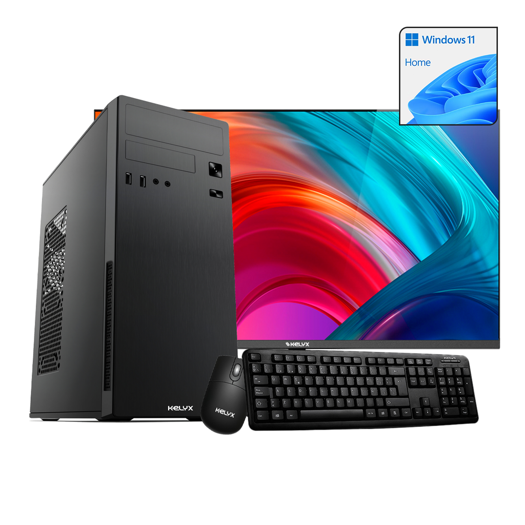 Computadora Kelyx AMD Ryzen 3 3200G 8G M.2 256G W11H + Monitor 24"
