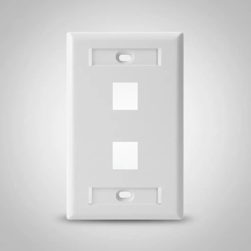 Faceplate tapa 2 jack RJ45 hembra Belden blanco