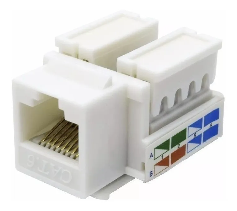 Jack roseta RJ45 para pared cat 6 Belden