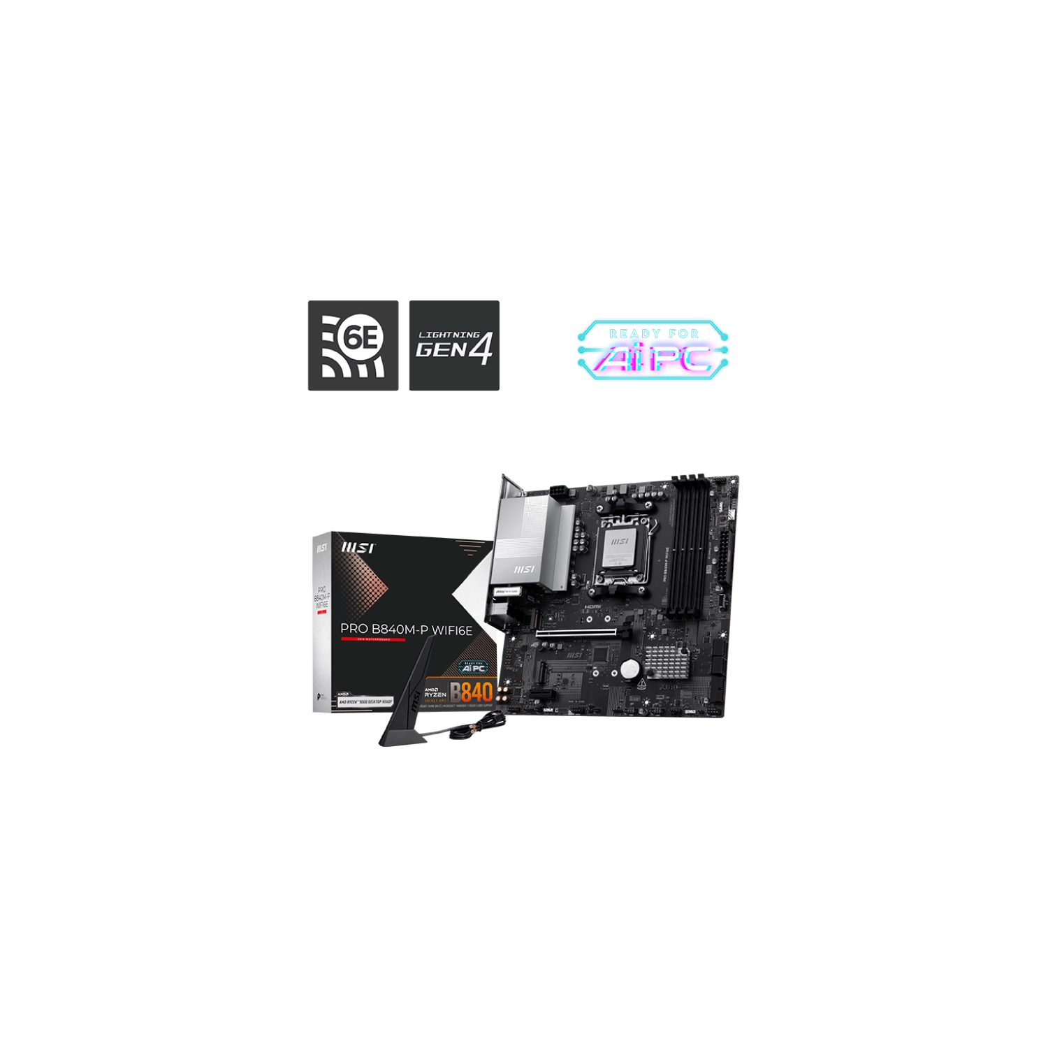 Placa Madre MSI Pro B840M-P Wifi6E AM5 DDR5