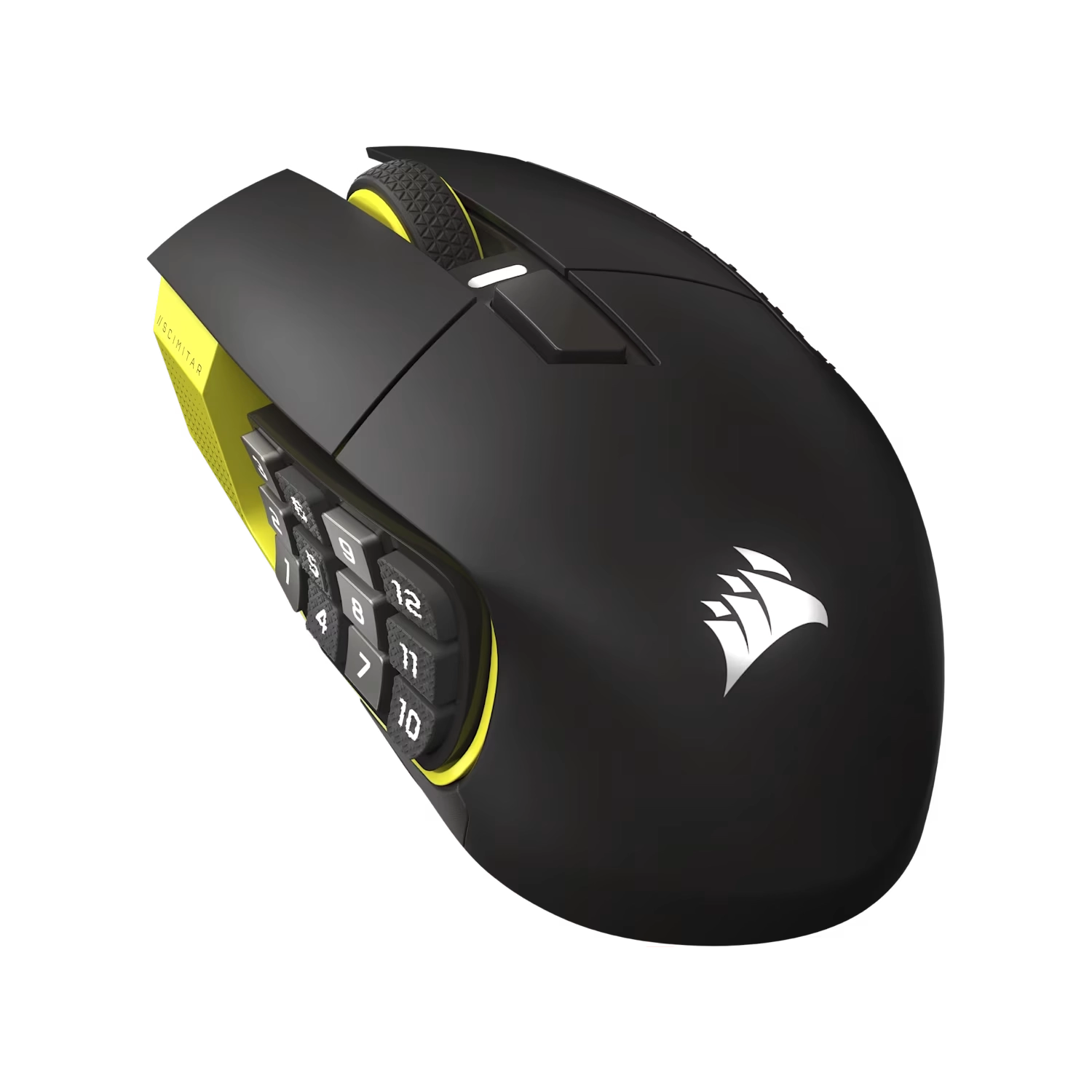 Mouse gamer CORSAIR MMO SCIMITAR ELITE Wireless SE, negro y amarillo