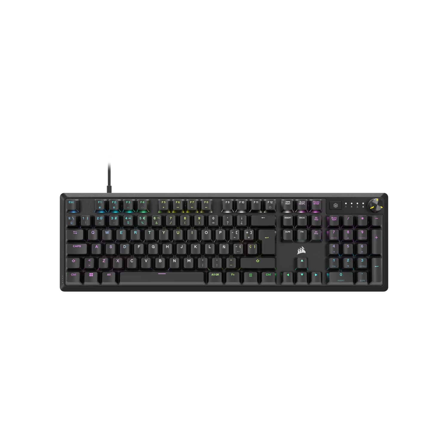 Teclado gamer mecánico Corsair K70 Core RGB Negro (EN)