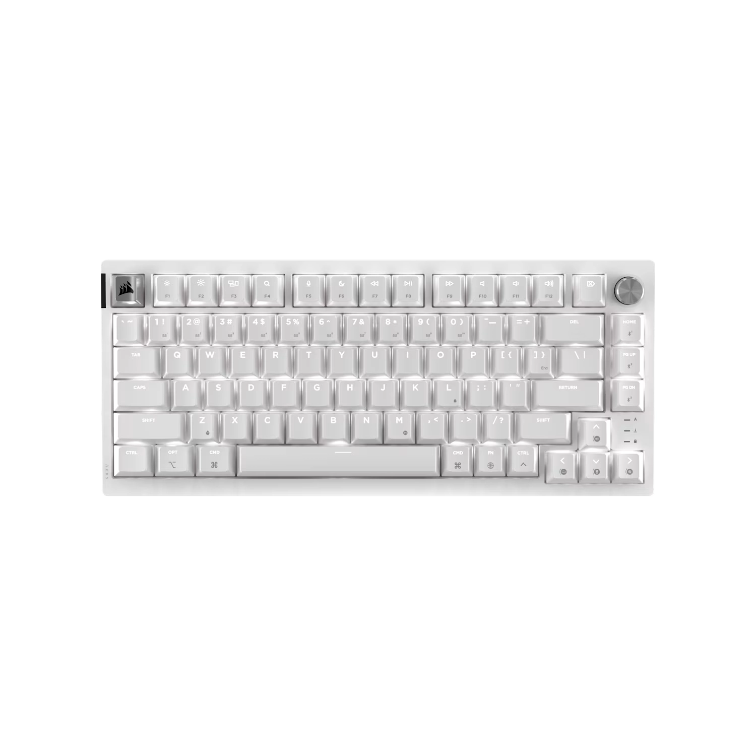 Teclado gamer mecanico CORSAIR K65 PLUS 75% RGB Mac/PC – Frost White