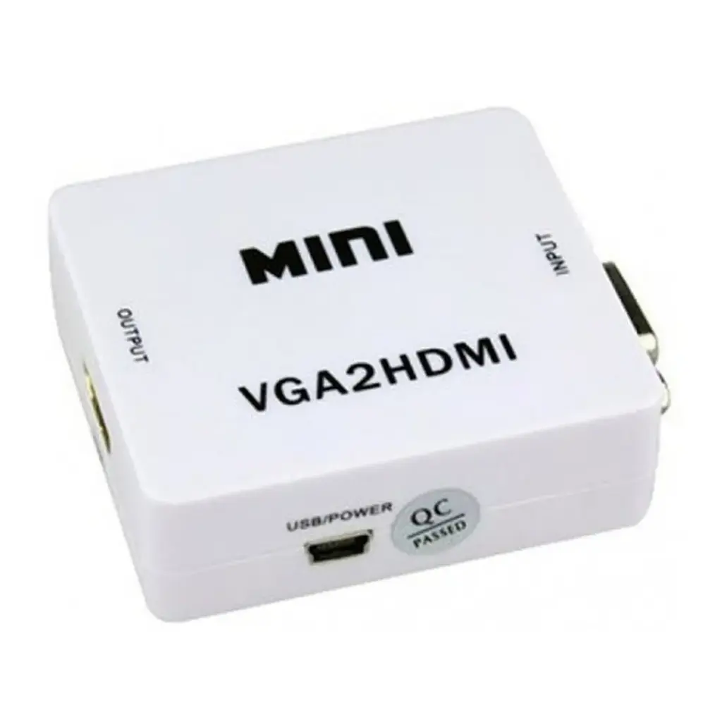 Adaptador HDMI a VGA c/alimentación p/fuente miniusb Int.co