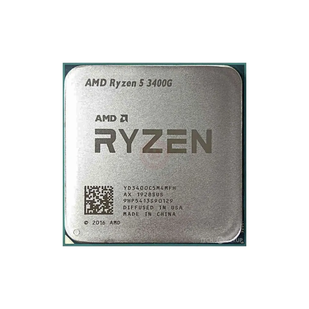 Microprocesador Amd Ryzen 5 3400G 3.7/4.2GHz turbo 4 núcleos AM4 Tray s/cooler