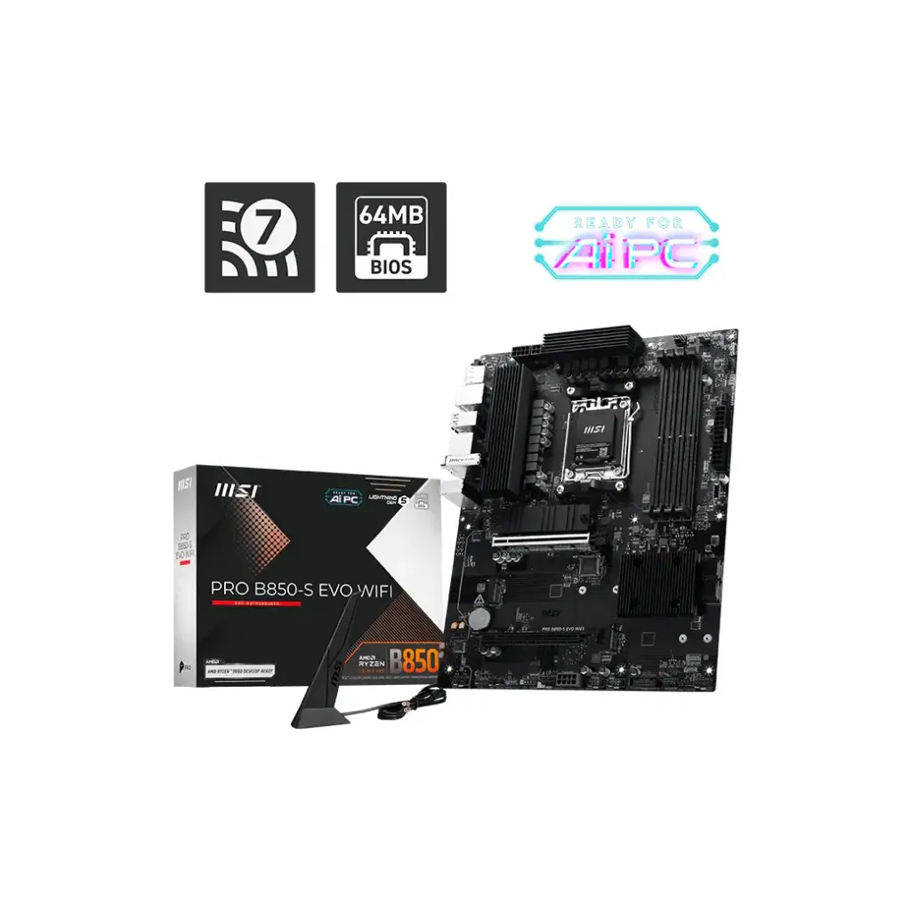 Placa madre MSI PRO B850-S EVO WIFI AM5 DDR5