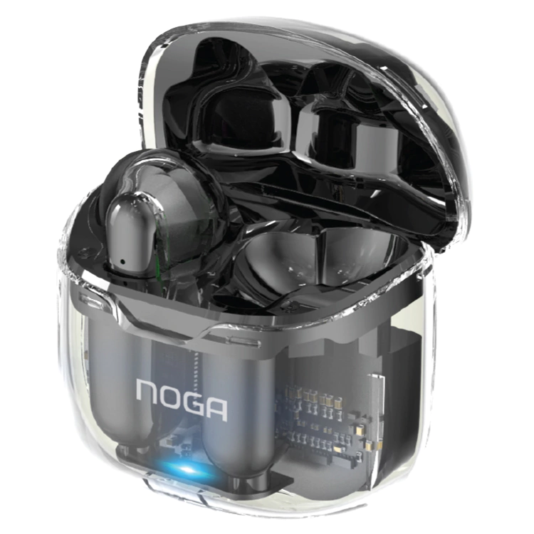 Auricular bluetooth Noga Twins 35 bluetooth 5.3 transparentes táctil llamadas 