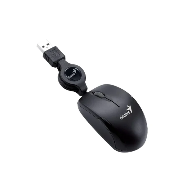 Mouse Genius Micro Traveler V2 retráctil USB negro