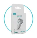 Cargador de auto 12v carga rápida  - 1 usb 1 usb tipo c + cable tipo c Blanco Xaea Gear MODS-504