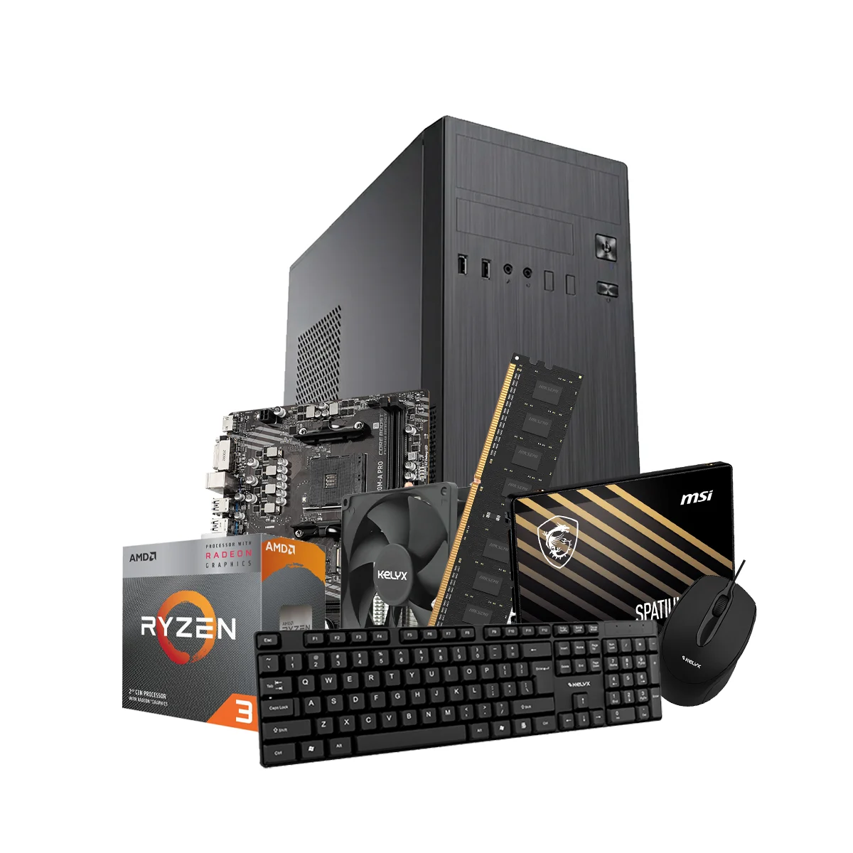 Pc Kelyx AMD Ryzen 3 3200G 8GB SSD 240GB (MSI)