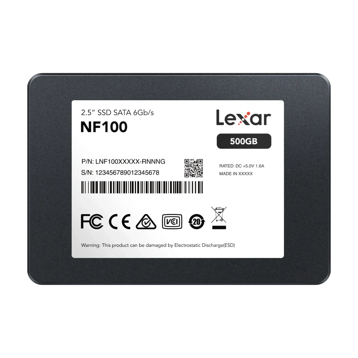Disco Interno SSD LEXAR NF100 500GB 2.5” SATA III