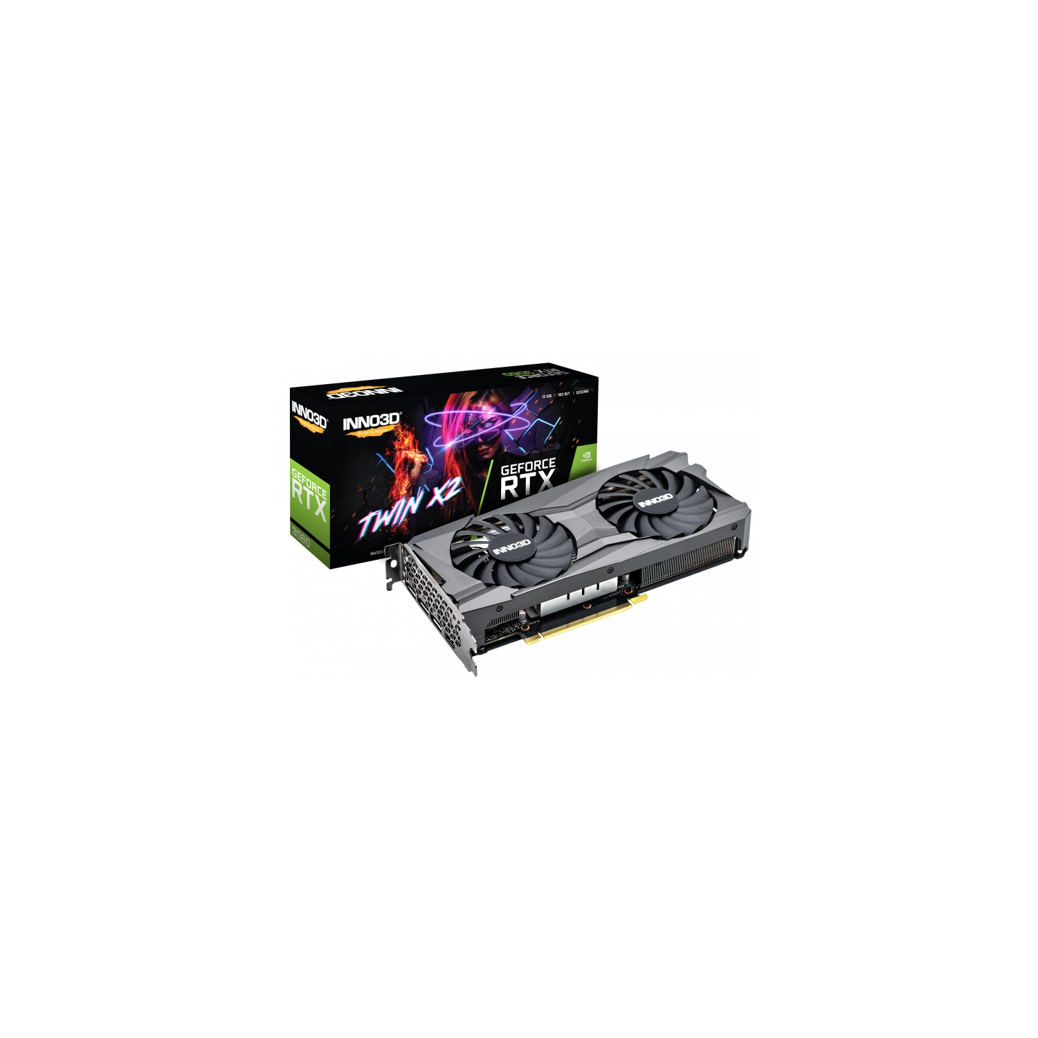 Placa de Video Inno3D GeForce RTX 3060 Twin X2 12G