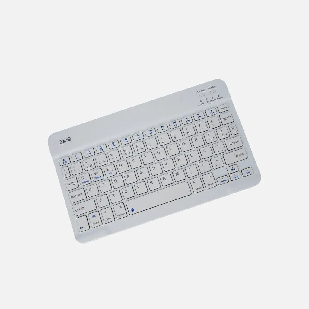 Teclado slim bluetooth Xaea recargable blanco