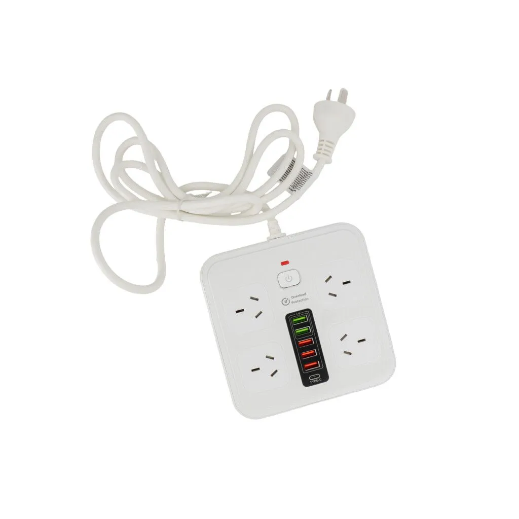 Zapatilla multiple BKL-666 - 4 tomas + 5 usb + 1 C MODY-00FK  Yexa blanco