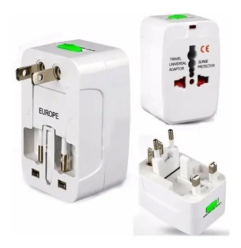 [AD-UNI-VIAJERO] Adaptador de corriente universal viajero multi enchufe europeo  220v 