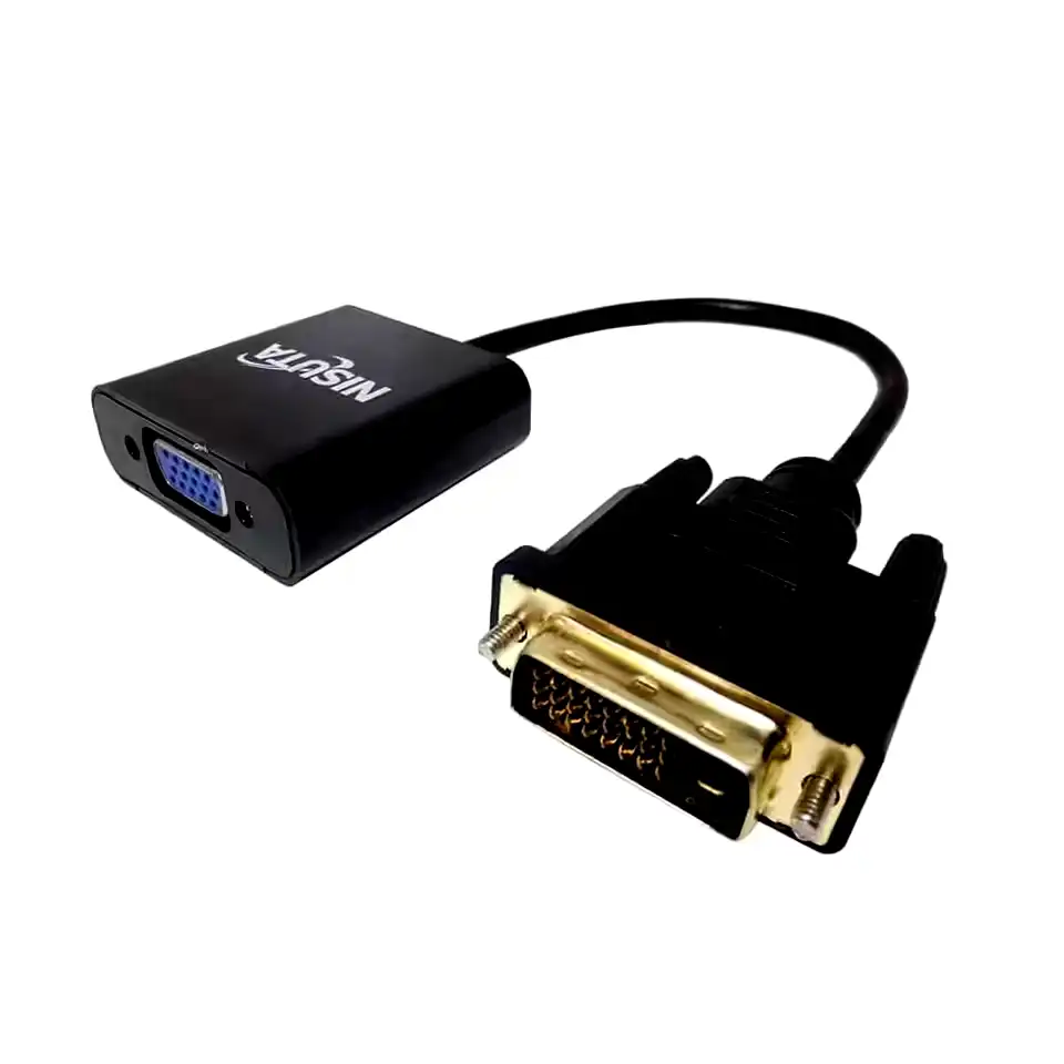 [NSCODVVG4] Adaptador DVI-D Macho a Vga Hembra Activo Nisuta c/audio 
