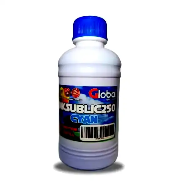 [INKSUBLIC250] Botella de tinta alternativa sublimación premium Global cian 250cm3 