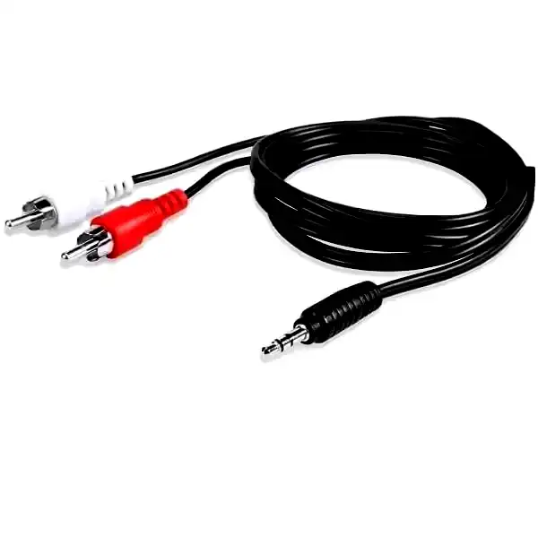 [CABLEAUDIOPF-2RCA2MB] Cable audio Miniplug 3.5mm macho a 2 RCA macho 2mts Global 