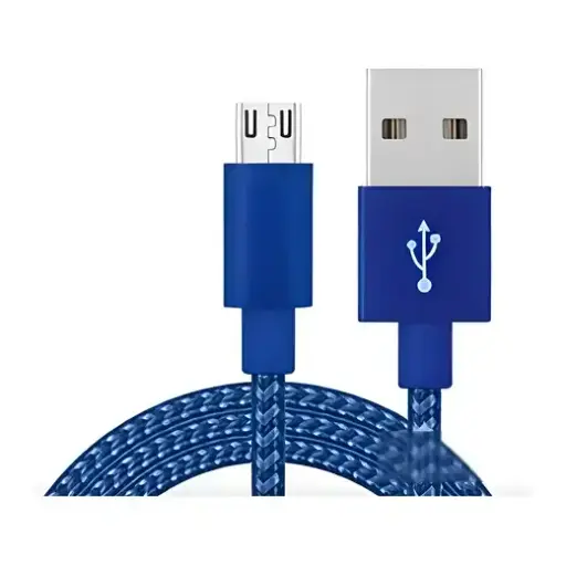 [09-004] Cable micro usb a usb carga y datos malla tela 1m Int.co 