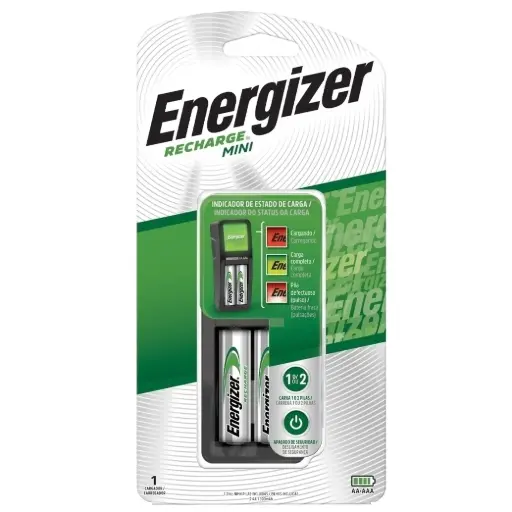 [CH2PC4] Cargador de 2 pilas recargables Energizer Mini AA / AAA c/2 pilas AA 