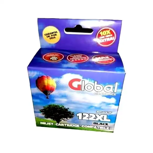 [INKCARTHP122XLK] Cartucho alternativo Global HP 122 XL CH563HL Negro 20Mls 