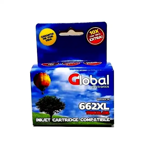 [INKCARTHP662XLC] Cartucho alternativo Global HP 662 XL Color 21Mls 