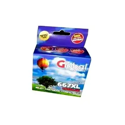 [INKCARTHP667XLC] Cartucho alternativo Global HP 667XL 3YM80AL Tri-Color 21Mls 