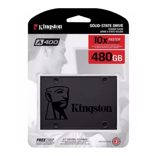 [SA400S37/480G] Disco SSD Sata Kingston 480GB A400 500MB/s 