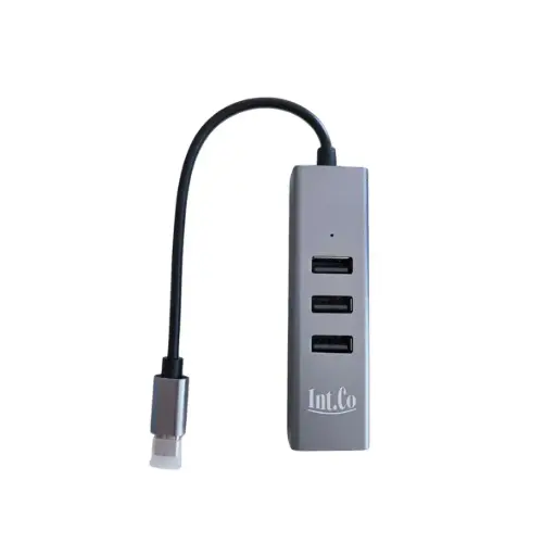 [KQ006H] HUB USB tipo c a 4 puertos usb 2.0 Int.co aluminio Int.co 