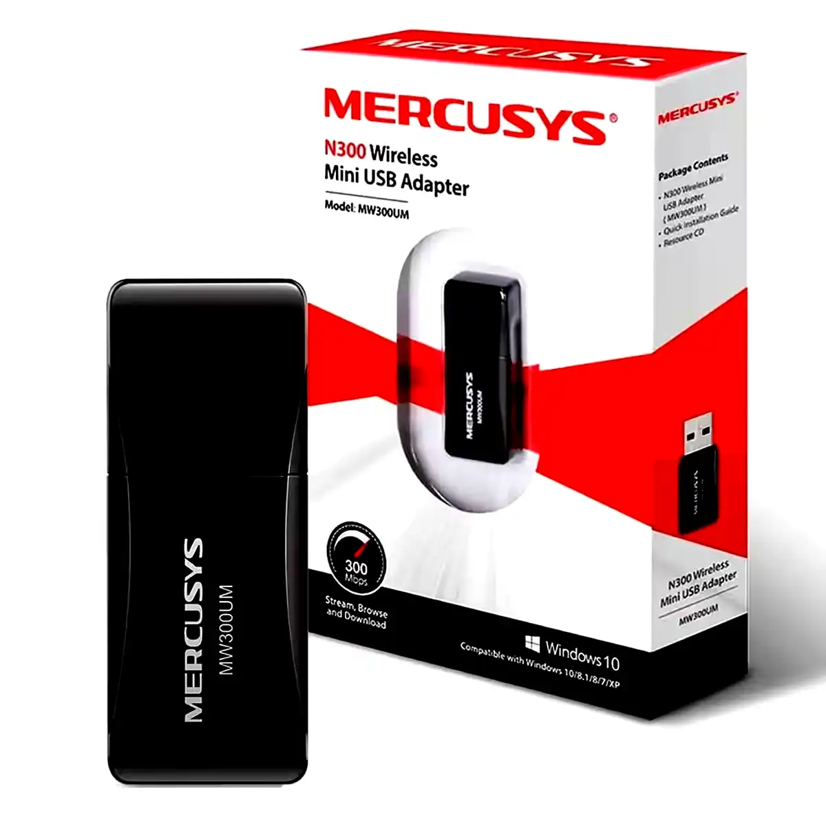 [MW300UM] Placa de red Wifi mini USB Mercusys by Tp-Link N300 