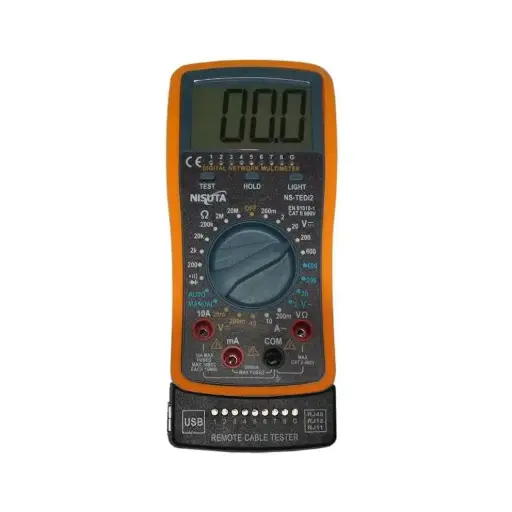 [NSTEDI2] Tester multimetro digital todo en uno energía/usb/utp Nisuta 